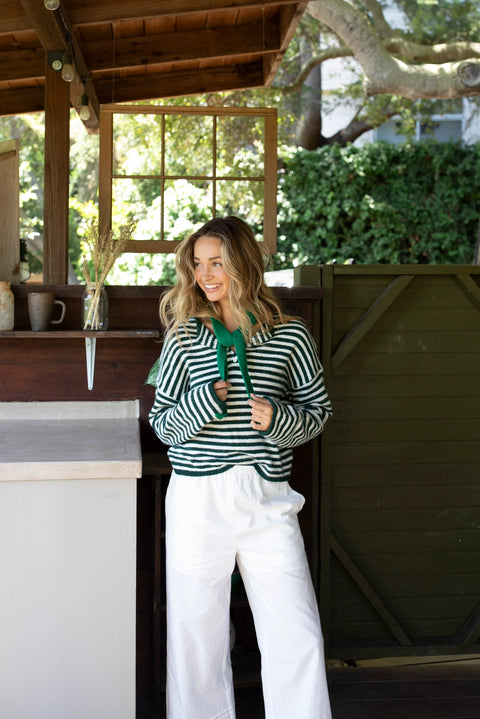 Piper Henley Pullover | Forest Green