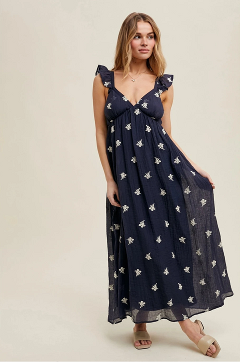 Merrin Embroidered Maxi