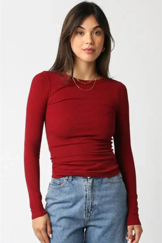 Abbey Long Sleeve | Scarlet