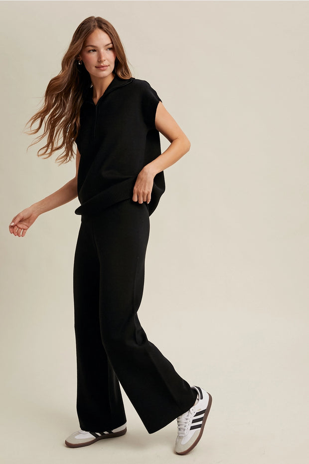 Lenne Zip Collar Knit Top
