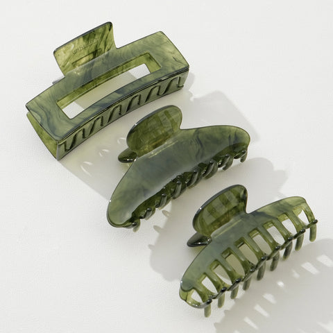 Jade Green Claw Clips
