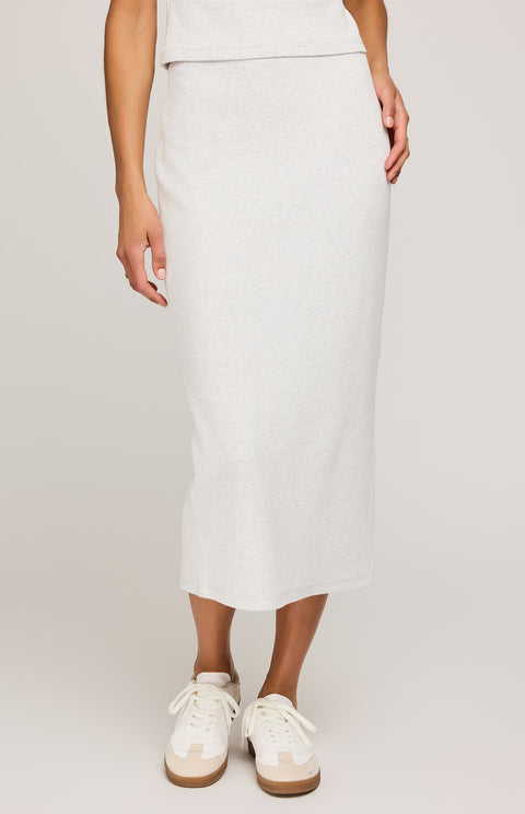 Catalina Ribbed Mini Skirt | Heather Grey