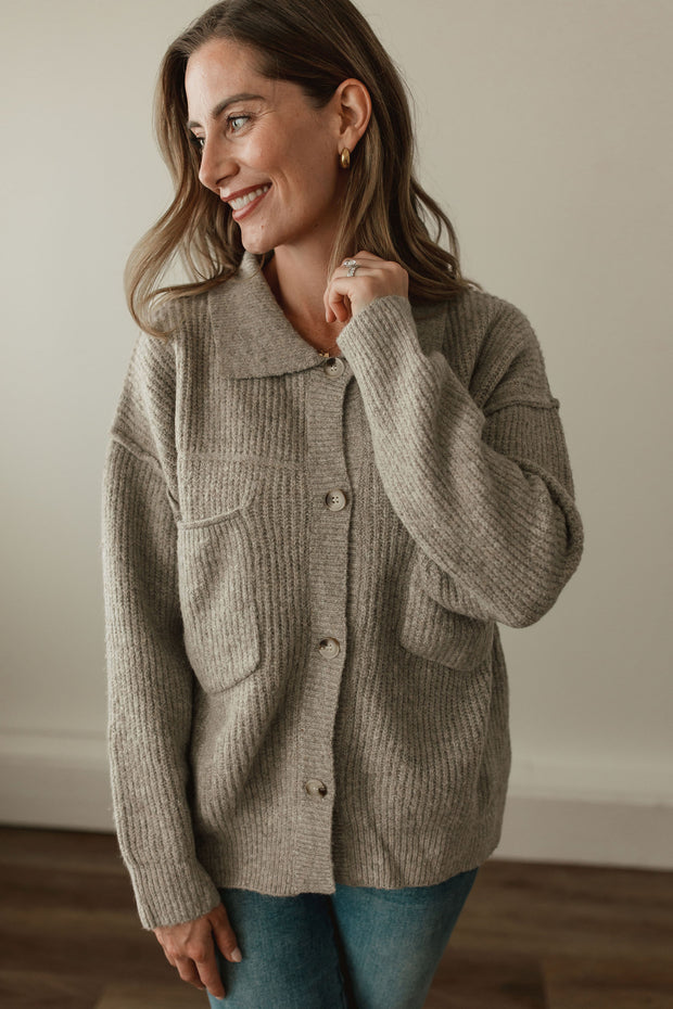 The Esme Knit Shirt-Jacket