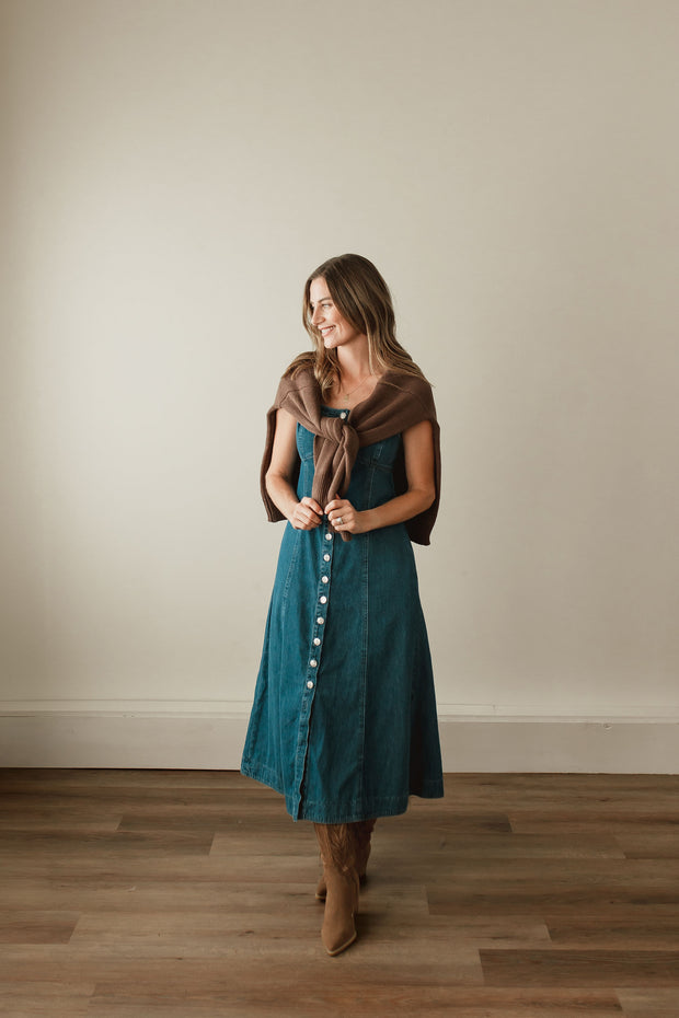 The Wynne Button-Front Midi