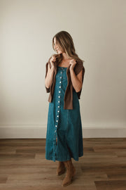 The Wynne Button-Front Midi