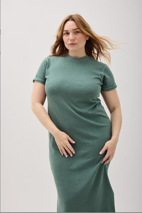 Relaxed Maxi Dress | Washed Green
