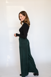 The Isolde Satin Pant | Garland Green