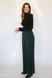The Isolde Satin Pant | Garland Green