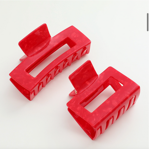 Holiday Red Hair Clips