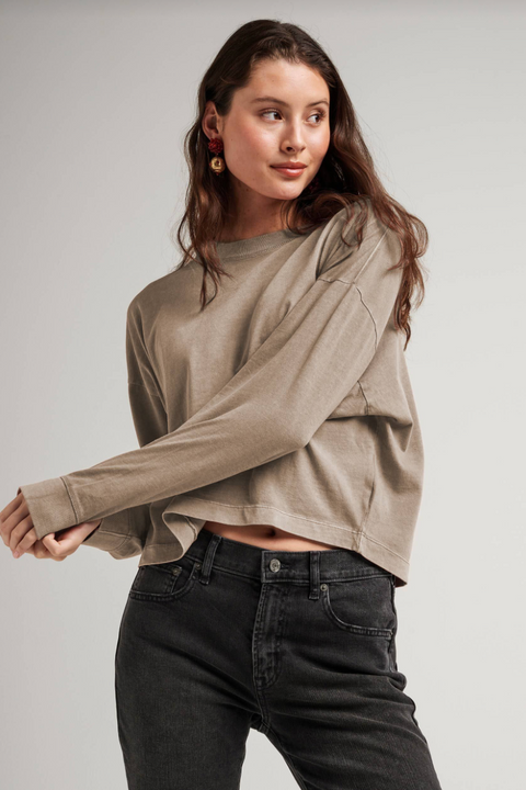 The Solin Top | Warm Grey