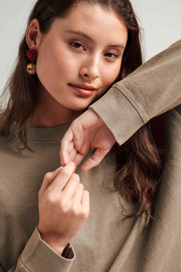 The Solin Top | Warm Grey
