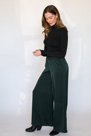 The Isolde Satin Pant | Garland Green