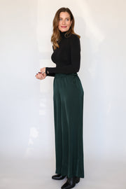 The Isolde Satin Pant | Garland Green