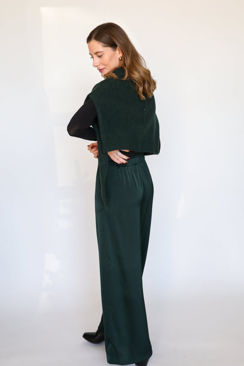 The Isolde Satin Pant | Garland Green