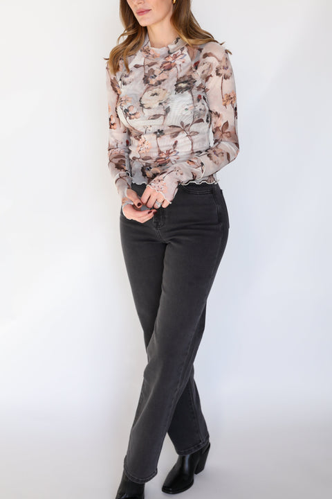 The Maribel Mesh Top