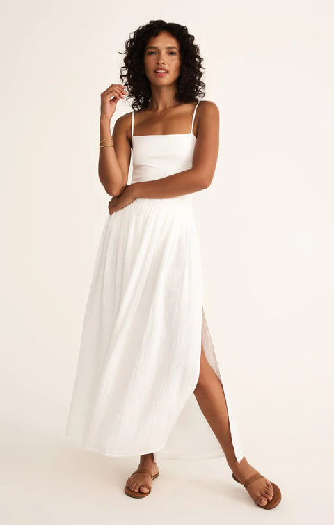 Reina Airy Gauze Midi Skirt