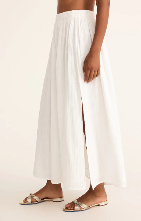 Reina Airy Gauze Midi Skirt