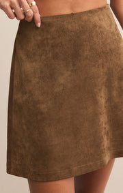 Ciera Suede Mini Skirt Coconut