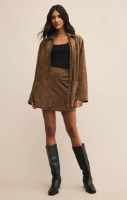 Ciera Suede Mini Skirt Coconut