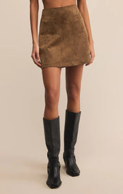 Ciera Suede Mini Skirt Coconut