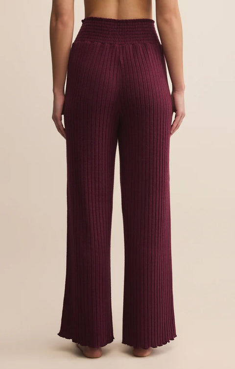 Dawn Smocked Silky Rib Pant