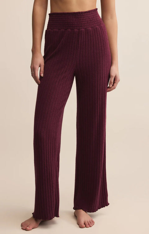 Dawn Smocked Silky Rib Pant