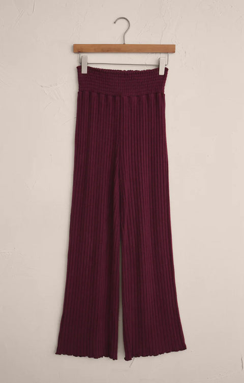 Dawn Smocked Silky Rib Pant