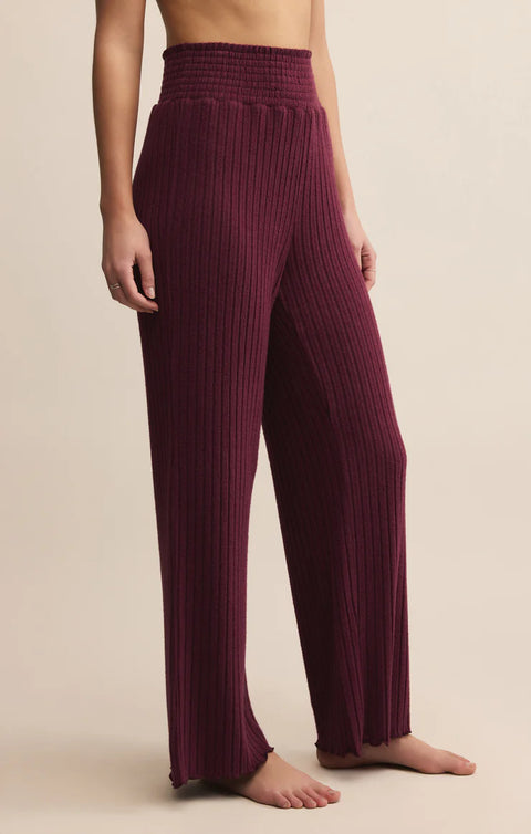 Dawn Smocked Silky Rib Pant