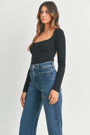 The Nautical Wide Leg | Dark Wash