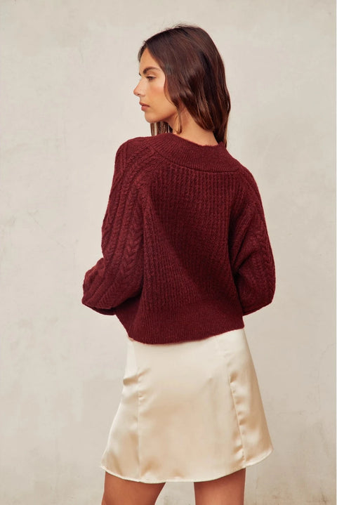 The Selby Cardigan | Merlot