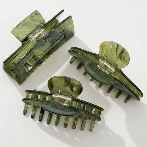 Jade Green Claw Clips
