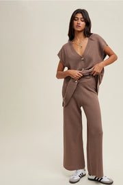 The Affle Knit Button-Up Vest