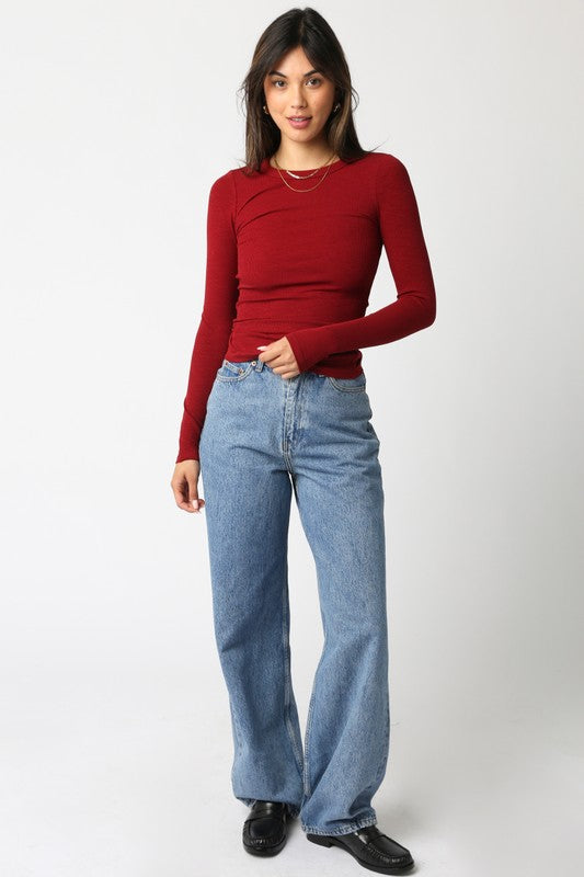 Abbey Long Sleeve | Scarlet