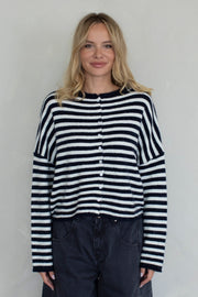 Piper Cardigan | Navy Stripe