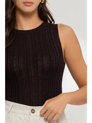 The Andi Rib Tank | Black