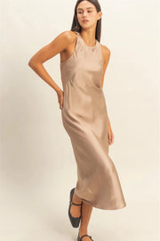 The Solenne Satin Midi