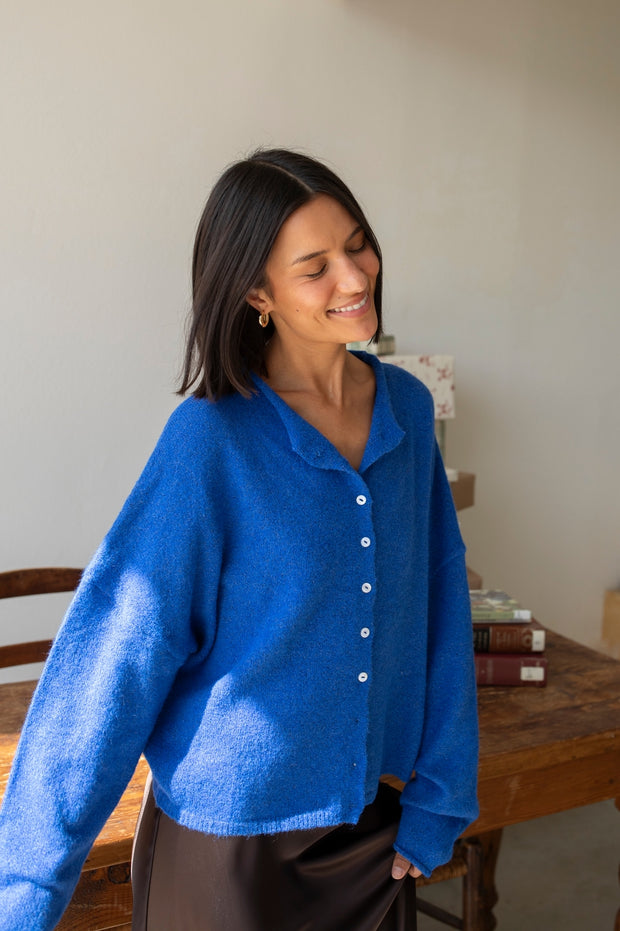 Piper Cardigan | Deep Blue