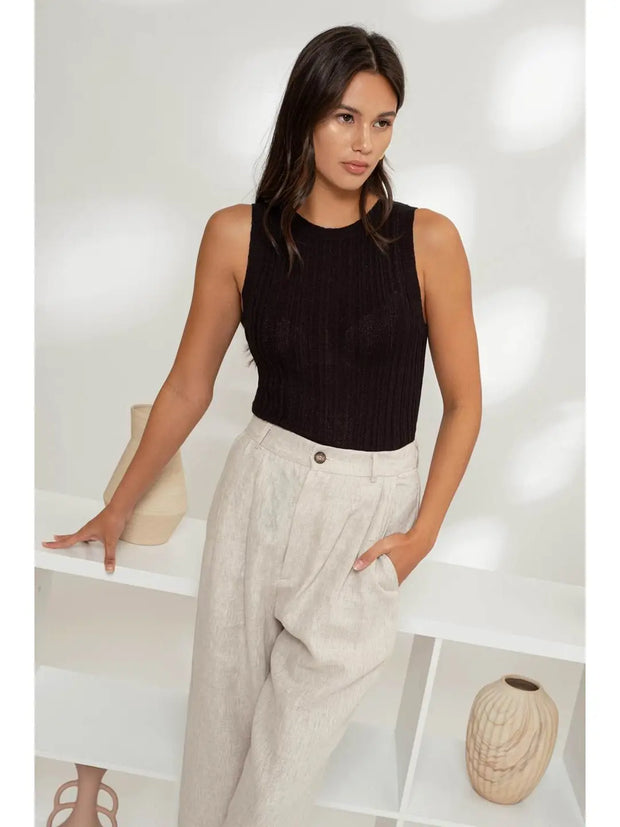 The Andi Rib Tank | Black