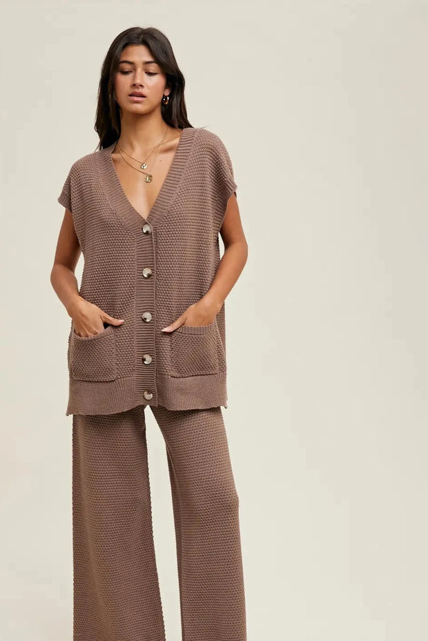 The Affle Knit Button-Up Vest