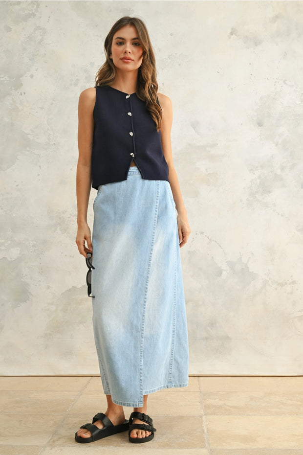 Sloane Knit Vest | Navy