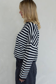Piper Cardigan | Navy Stripe