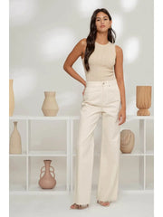The Andi Rib Tank | Cream