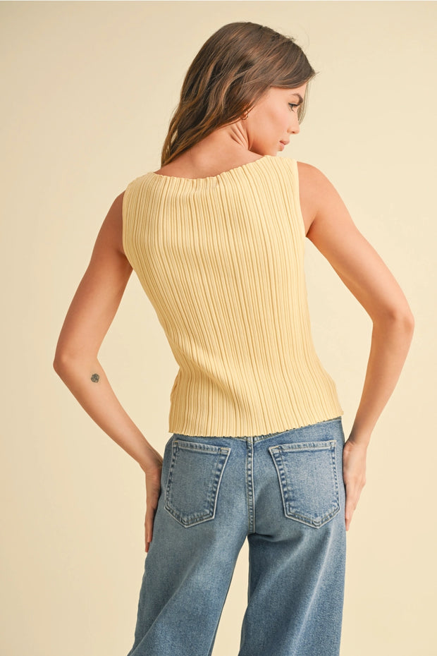 The Celine Pleated Tank