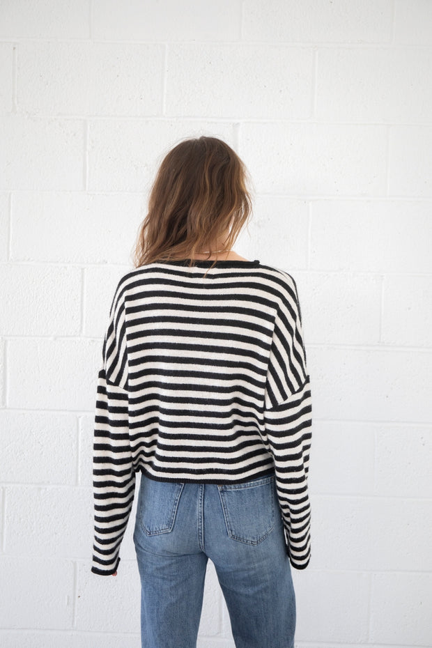 Piper Button Up Cardigan | Striped